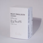 Box of Milky Emulsion Cleanser by foile on a light gray background